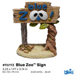 Weird Waters Blue Zoo Sign 3" by Hikari – Dive into decor with this quirky resin piece for your aquascaping dreams!