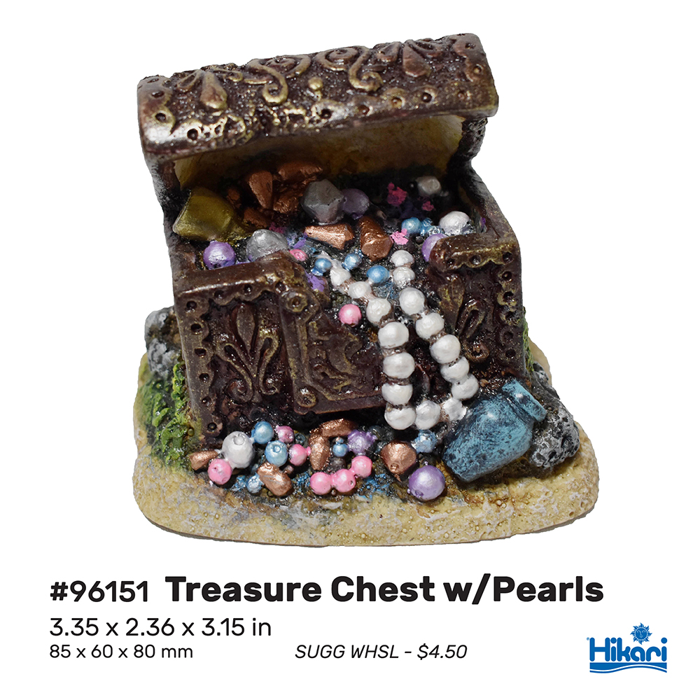 Hikari - AS Resin - Treasure Chest with Pearls 3.15" (min. 6)