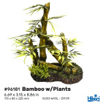 Bamboo w/Plants 8.9" decor by Hikari - the perfect touch for your fresh & salty aquascape adventure!