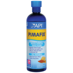 Pimafix Antifungal Treatment 16 oz by API - Your go-to remedy for fresh and salty aquarium health! Cure fungal infections with ease.