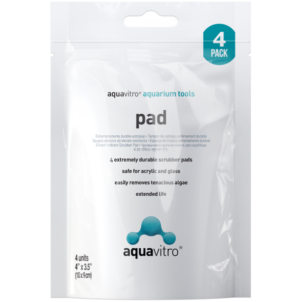 AquaVitro Pad 4 Pack - Essential cleaning supplies for freshwater and saltwater aquariums