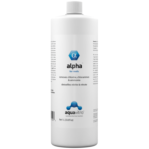 Seachem AquaVitro Alpha 1L - Boost saltwater health with this essential aquarium additive for vibrant aquatic life!