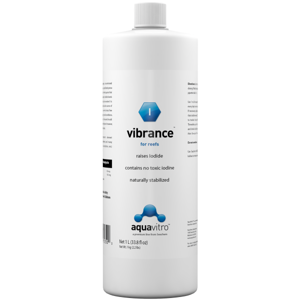 AquaVitro Vibrance 1L Additive for vibrant saltwater aquariums—enhance your aquatic life and watch them thrive!