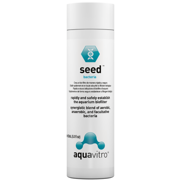 AquaVitro Seed 150 ml – Boost your aquarium cycling and nurture your aquatic world with this fresh and salty bacteria additive.