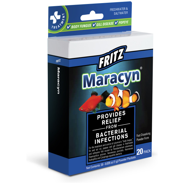 Fritz Maracyn 2 - 20 count fish health antibiotics for fresh and salty aquariums
