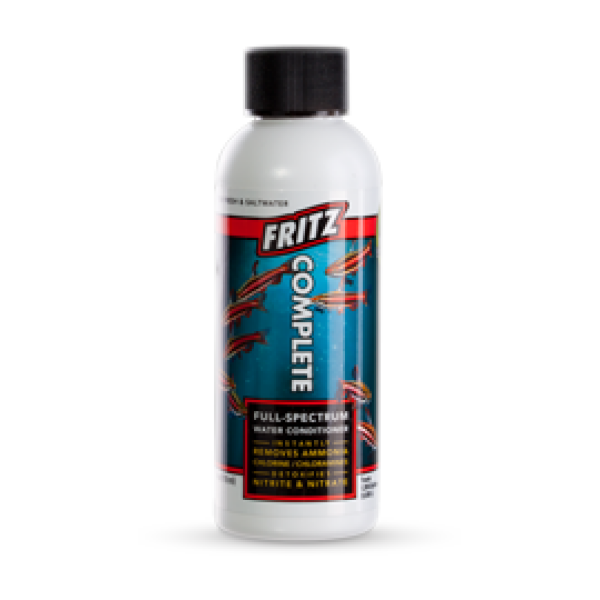 Fritz Complete Water Conditioner 4 oz for freshwater & saltwater tanks—your aquatic health solution for happy fish!