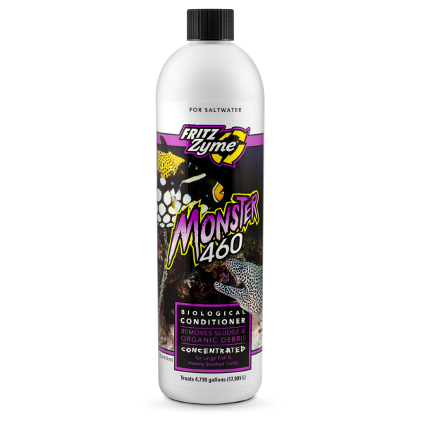 FritzZyme MONSTER 460 16 oz. – Boost your aquarium’s friendly bacteria for fresh and salty tanks with Fritz’s quality additives!
