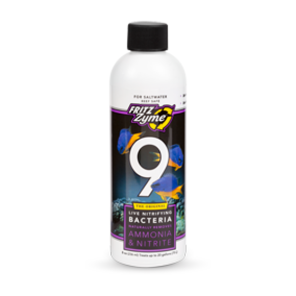 FritzZyme 9 - 8 oz Saltwater Cycling Bacteria for Healthy Aquariums FritzZyme 9 Saltwater Nitrifying Bacteria