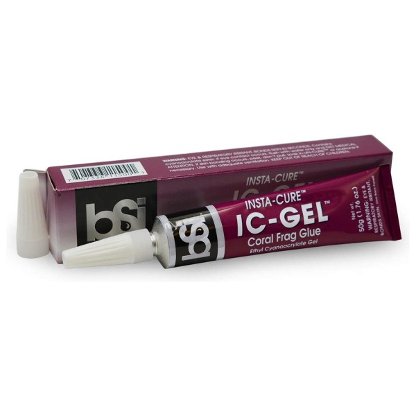 IC-GEL Coral Frag Glue 50g by BSI – perfect for securing frags in fresh and salty aquariums! Dive into your fragging project today!