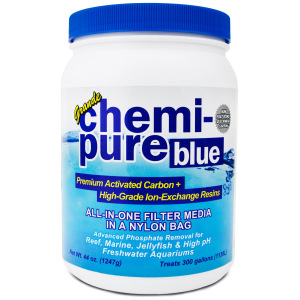 Chemi Pure Blue 44oz media for fresh & salty aquariums – keep your tank crystal clear with Boyd's reliable filter solution!