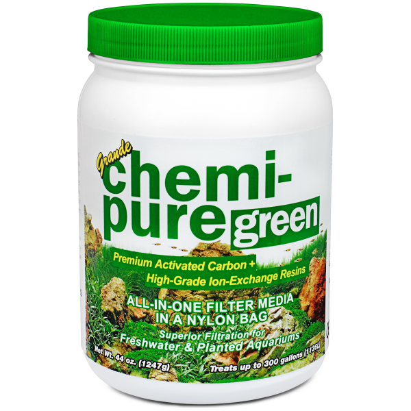 Chemi-Pure Green 44 oz Filter Media—your ultimate ally for a fresh and clean aquarium! Perfect for any salty or fresh setup!