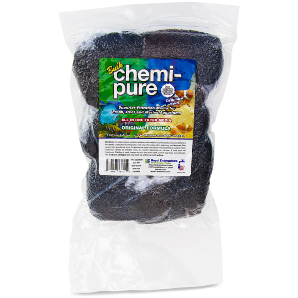 Chemi-pure BULK filter media 5 oz (6 pack) - Freshwater friendly filtration for vibrant aquatic life! Dive into crystal-clear waters.
