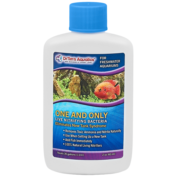 Freshwater One & Only 2 oz by Dr. Tim's Aquatics: Perfect bacteria starter for a healthy aquarium cycle! Ideal for up to 30 gal.