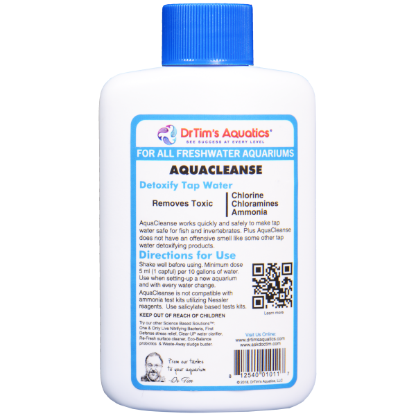 Freshwater AquaCleanse by Dr. Tim's Aquatics – 4 oz. Bacteria booster for vibrant aquatic health! Perfect for your freshwater friends!