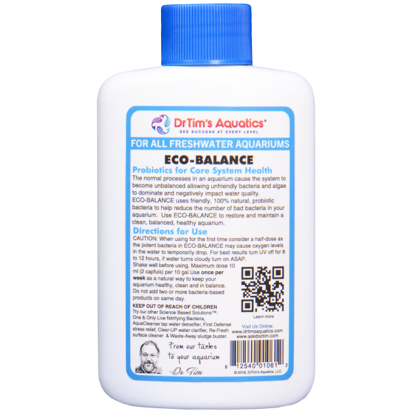 Freshwater Eco-Balance by Dr. Tim's Aquatics - 4 oz bacteria supplement for cycling your fish tank and keeping it eco-friendly!