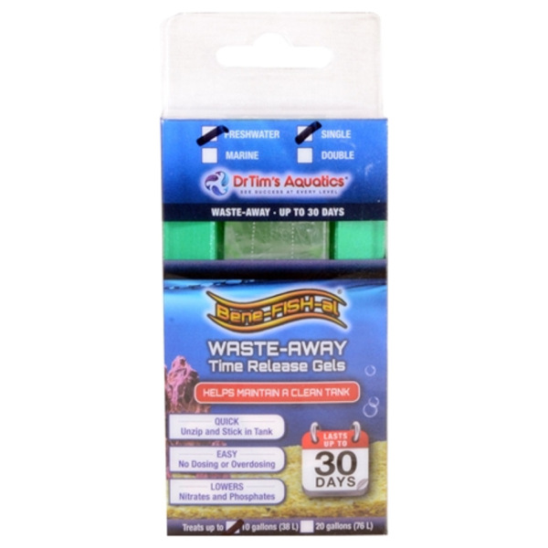 Freshwater Waste-Away Gel SM from Dr. Tim's Aquatics - Eco-friendly cleaning for your small aquarium! Make it thrive!