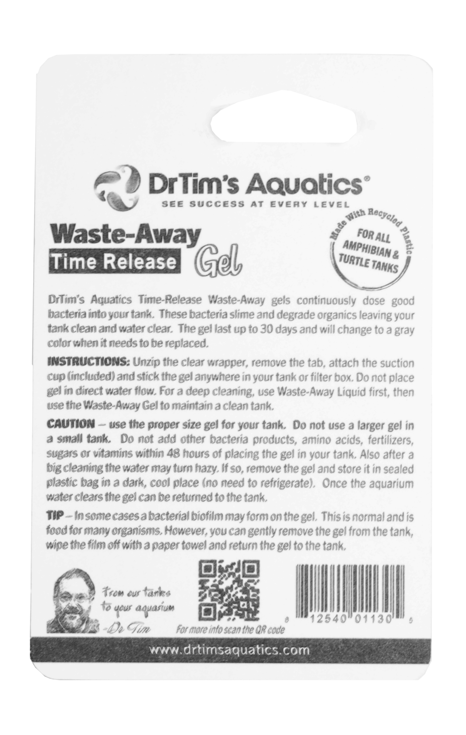 Waste-Away Gel -Freshwater (Amphibians and Turtle) Small - 10gal/Single