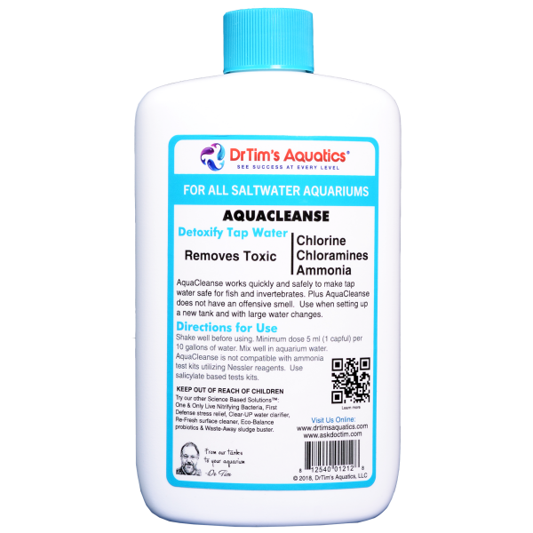 Dr. Tim's Saltwater AquaCleanse 8 oz – Boost your aquatic adventure with this cleaner for fresh & salty seas! Treats up to 480 gal.