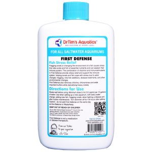Saltwater First Defense by Dr. Tim's Aquatics | 8 oz Treatment for effective quarantine & pest removal in your aquarium!