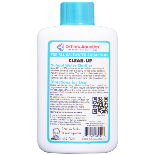 Dr. Tim's Aquatics Saltwater Clear-Up 4 oz - Your go-to solution for crystal-clear marine tanks