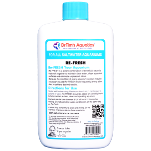 Dr. Tim's Saltwater Re-Fresh 8 oz - the ocean's secret to sparkling clean tanks! Boost your saltwater fish care today!