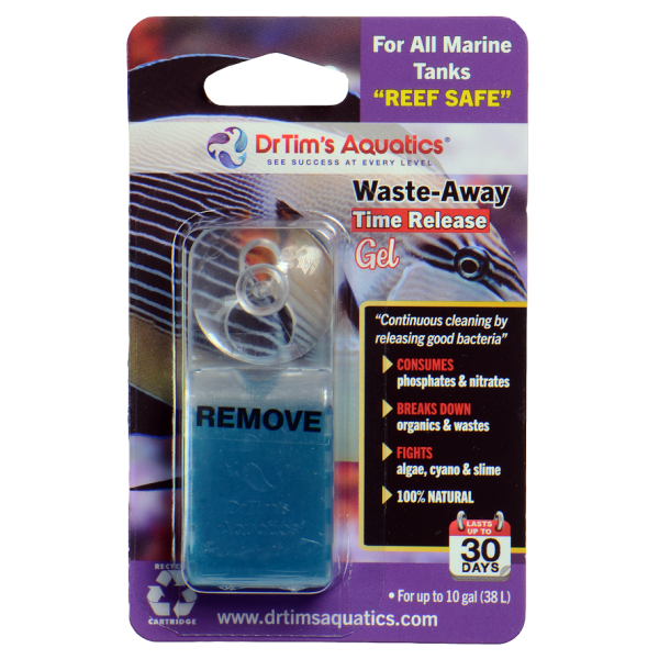 Dr. Tim's Marine Waste-Away Gel for Small Aquariums (10 gal) Small Marine Waste-Away Gel by Dr. Tim's Aquatics – Your ultimate partner for fresh and salty tank cleaning magic! Perfect for up to 10 gallons.