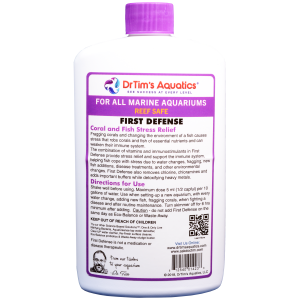 Reef First Defense by Dr. Tim's Aquatics - 16 oz treatment for saltwater fish care and pest removal. Safe