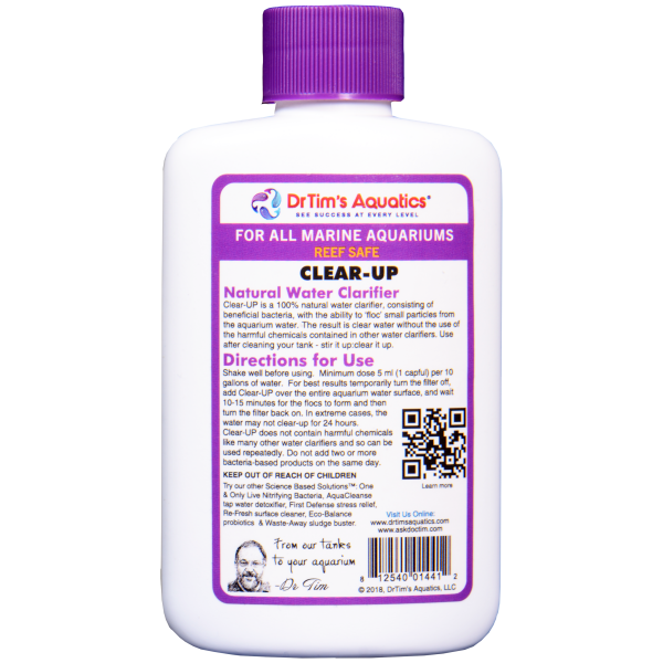 Dr. Tim's Reef Clear-Up: 4oz Fresh & Salty Aquarium Care Solution Revitalize your reef with Dr. Tim's Aquatics Reef Clear-Up