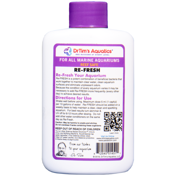 Reef Re-Fresh Additives by Dr. Tim's Aquatics - 4 oz for vibrant coral & fish health in both freshwater & salty seas!