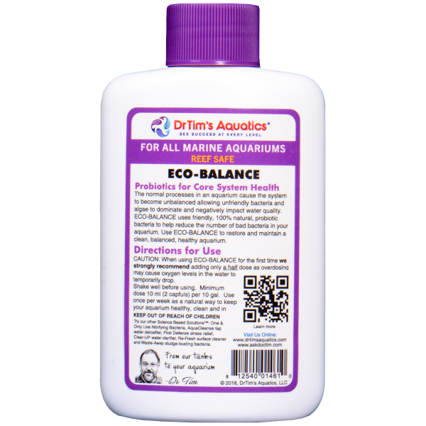 Reef Eco-Balance 4 oz by Dr. Tim's Aquatics – the ultimate bacteria cycling solution for your fresh and salty aquariums!