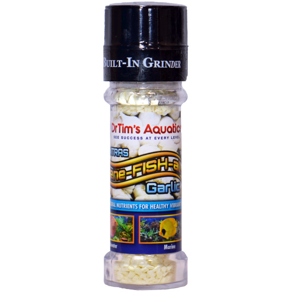 Garlic Grinder Fish Food 0.77 oz by Dr. Tim's Aquatics – a gourmet treat for your fresh & salty aquarium pals!