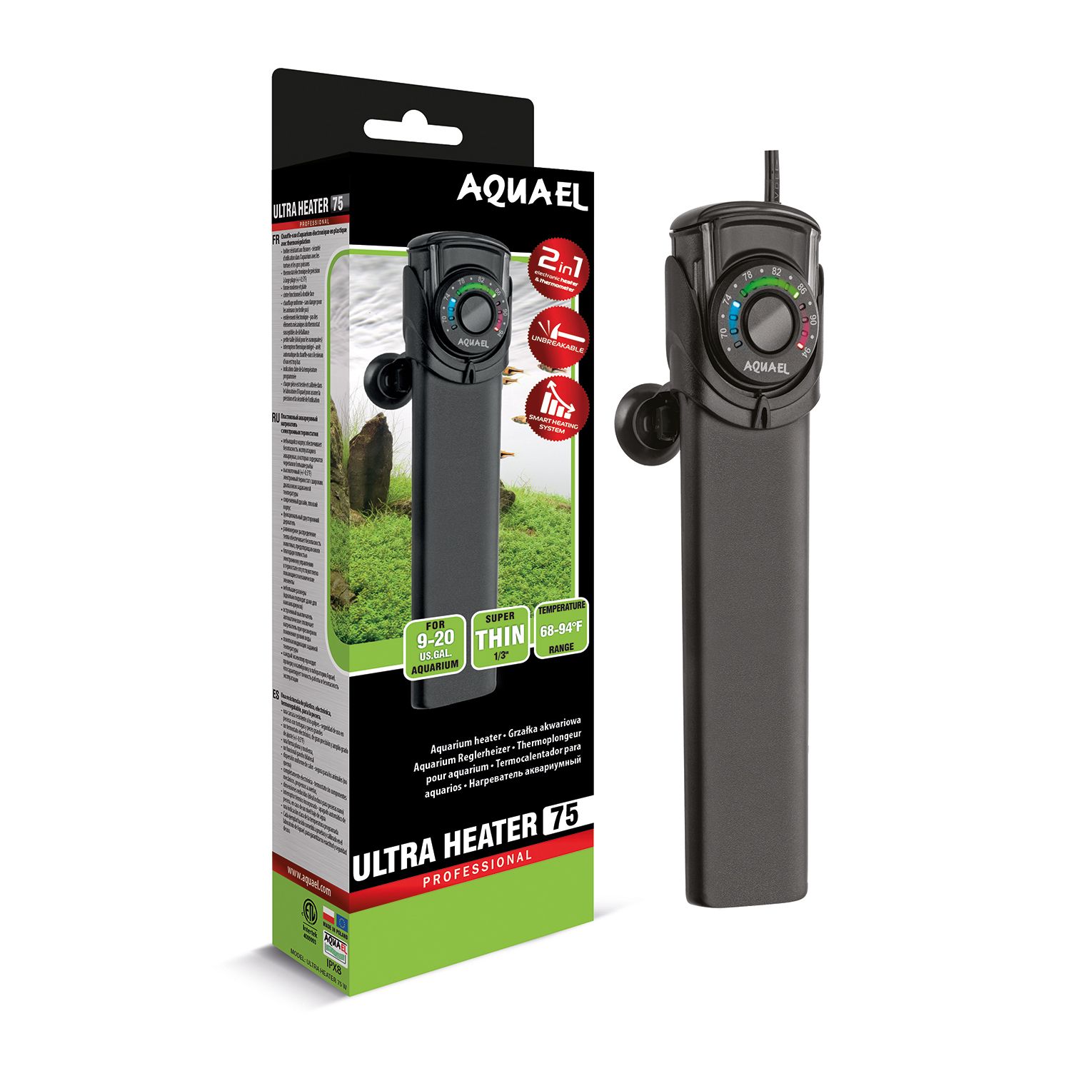 Aquael - Ultra Heater 75w (9-20 gallon