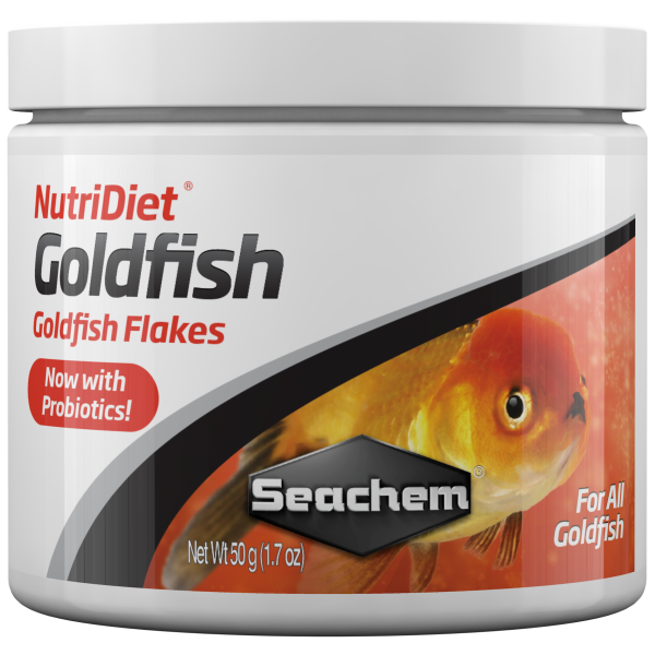 NutriDiet Goldfish Flakes w/Probiotics 1.8 oz by Seachem – A tasty treat for your freshwater friends