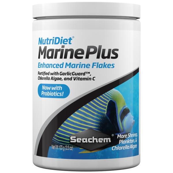 NutriDiet Marine Plus Flakes 100g - Probiotic Food for Fish NutriDiet Marine Plus Flakes 100g by Seachem - Elevate your reef with nutritious fish food for happy and healthy aquatic life!