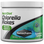 NutriDiet Chlorella Flakes 50g by Seachem – probiotic-packed dry food for fresh or salty tank buddies!
