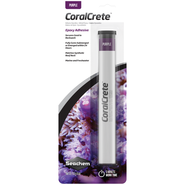 Seachem Coral Crete Purple 114g for fragging fresh & salty aquariums – a must-have for vibrant aquatic life!