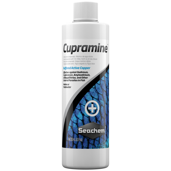 Seachem Cupramine 250ml for aquarium maintenance