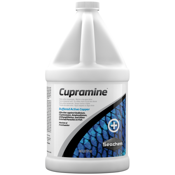Seachem Cupramine 2L for aquarium maintenance – keep your fresh and salty friends healthy and happy!
