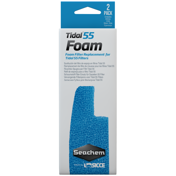 Seachem Tidal 55 Foam Filter - 2 Pack for Freshwater Fun Seachem Tidal 55 Foam 2 pack for freshwater or saltwater tanks - keep your aquatic world fresh and vibrant!