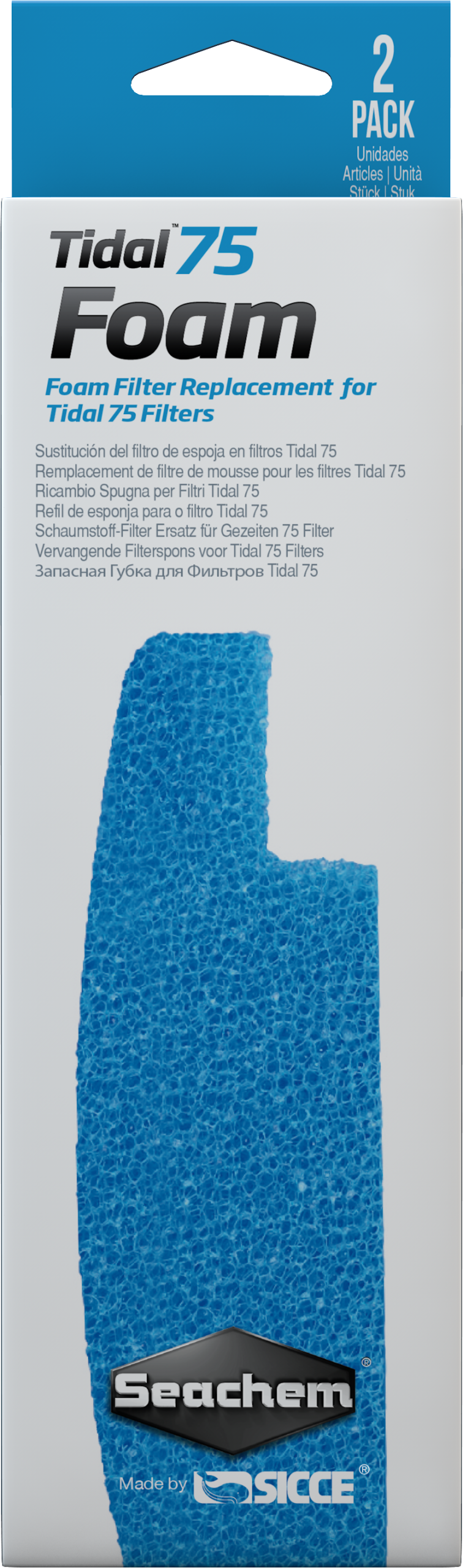Seachem Tidal 75 Foam - 2 pack