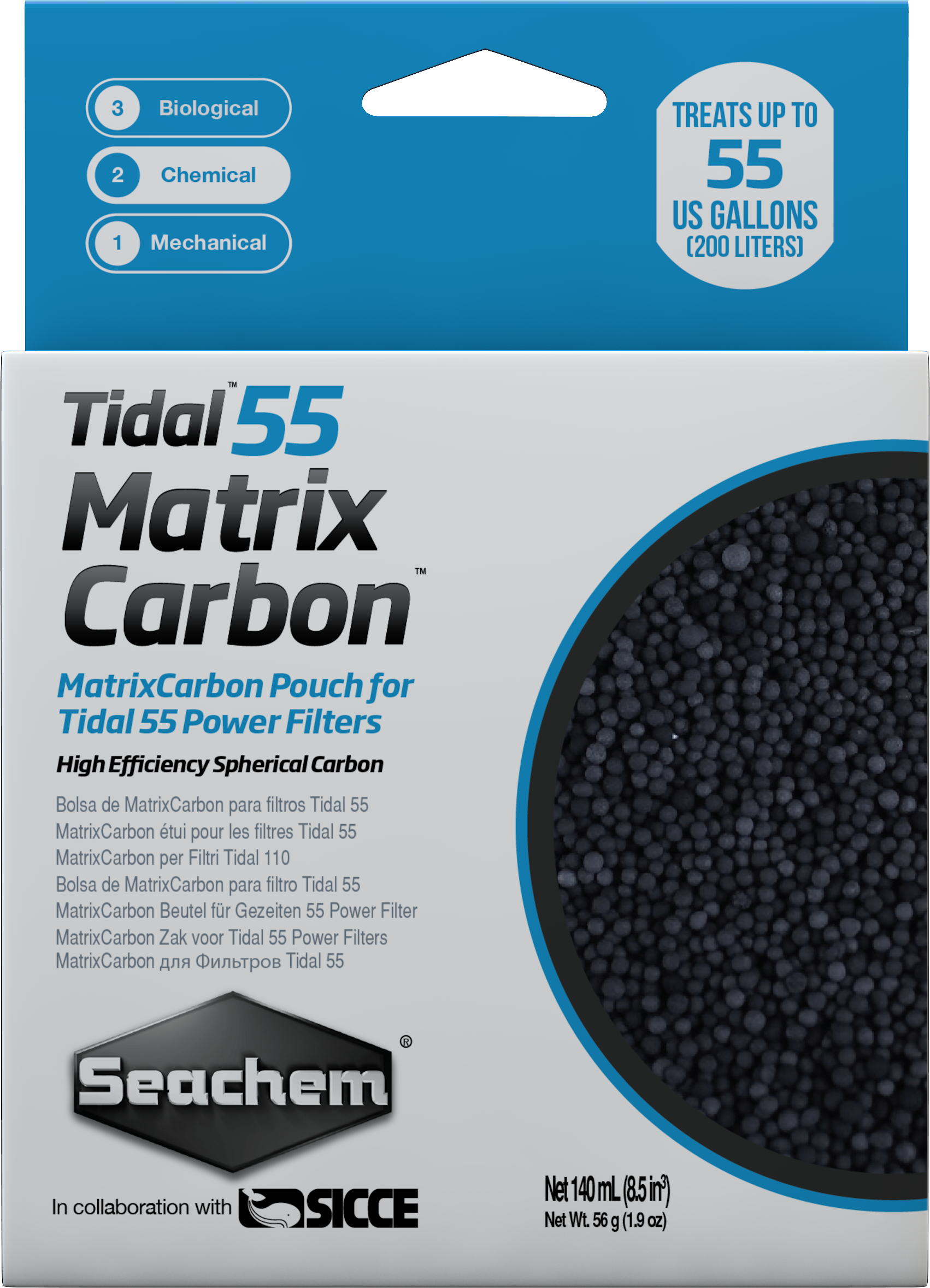 Seachem - Tidal 55 Matrix Carbon - 140 ml bagged