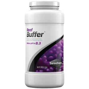 Seachem Reef Buffer 500 g for balanced freshwater and saltwater aquariums—boost your aquatic life with this essential additive!
