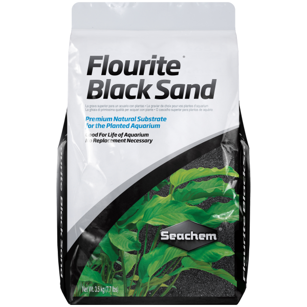 Flourite Black Sand 3.5kg by Seachem – Perfect substrate for fresh and salty aquariums; support your aquatic life today!