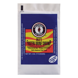 Brine Shrimp flat pack 4 oz from San Francisco Bay Brand – nutritious fresh & salty fish food for happy