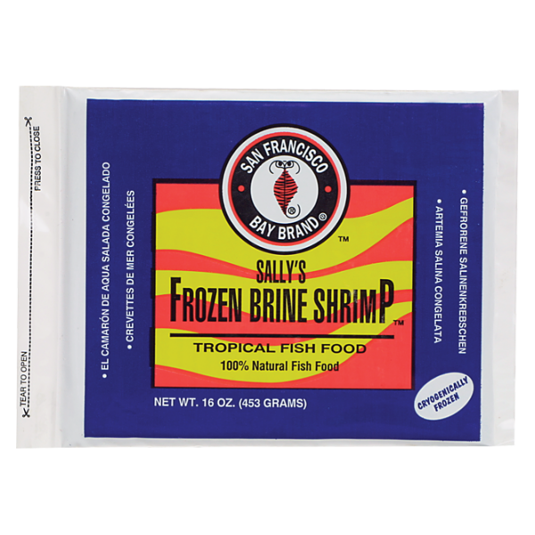 Nutritious 32 oz Brine Shrimp Flat Pack from San Francisco Bay Brand - Perfect frozen food for fresh & salty fish friends!