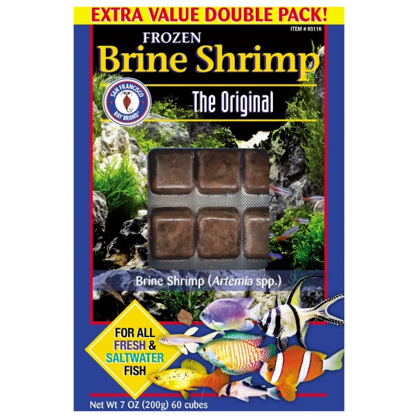 Delicious 200g Brine Shrimp cubes by San Francisco Bay Brand