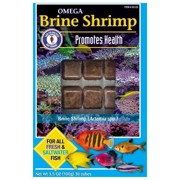 Omega-3 Brine Shrimp Cubes - 100g from San Francisco Bay Brand