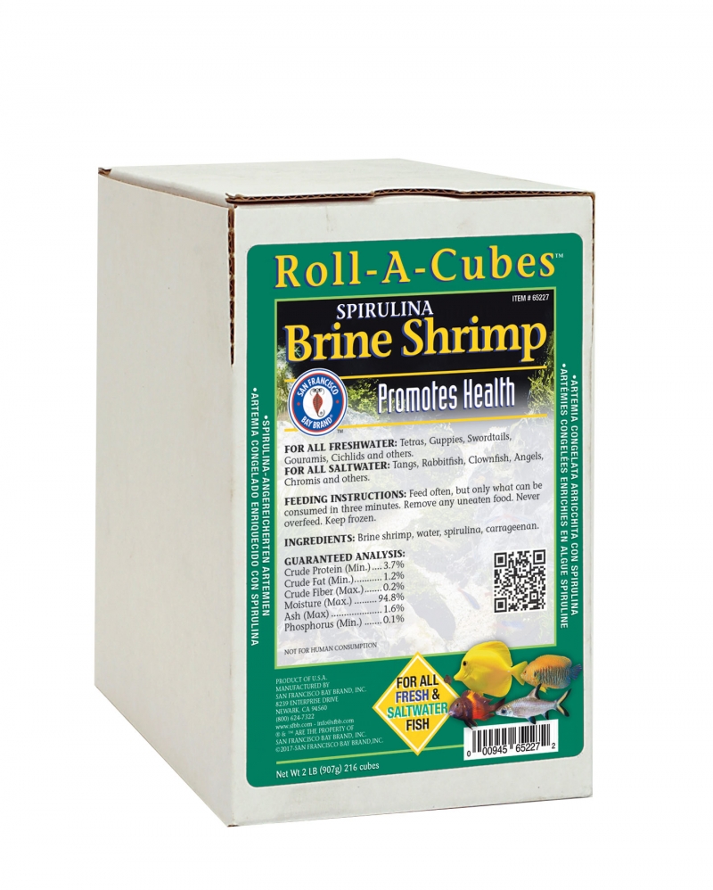 SF - Spirulina Brine Shrimp roll-a-cube - 2 lbs.