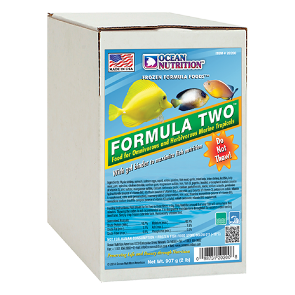 Ocean Nutrition Formula Two 2 lbs - High-quality frozen fish food for both fresh and salty aquariums