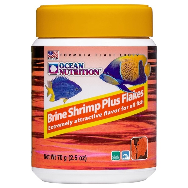 Ocean Nutrition Brine Shrimp Plus Flake Food 2.5 oz – Nutritious treat for your freshwater & saltwater fish buddies!